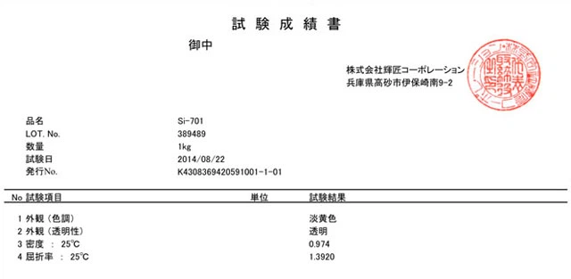 100% Inorganic Silicon Composition Si-701 Glass Coating